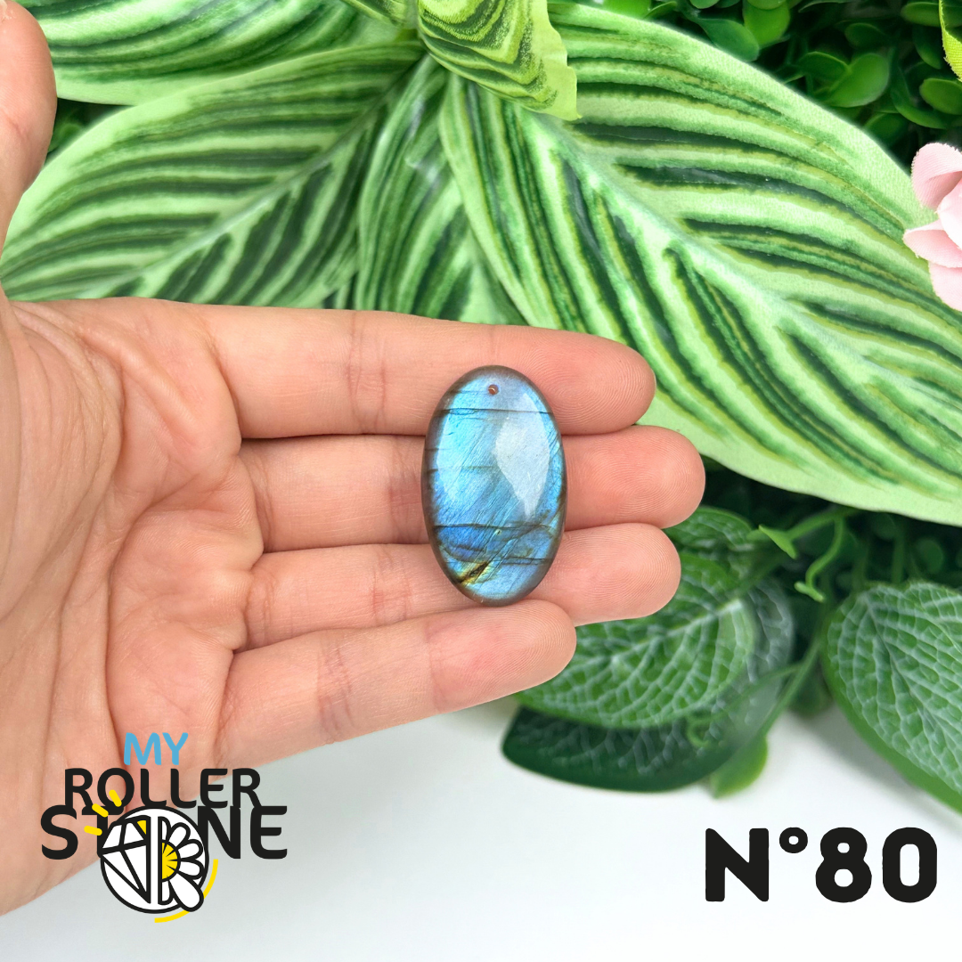 Pendentif Labradorite blue fire percé 5A