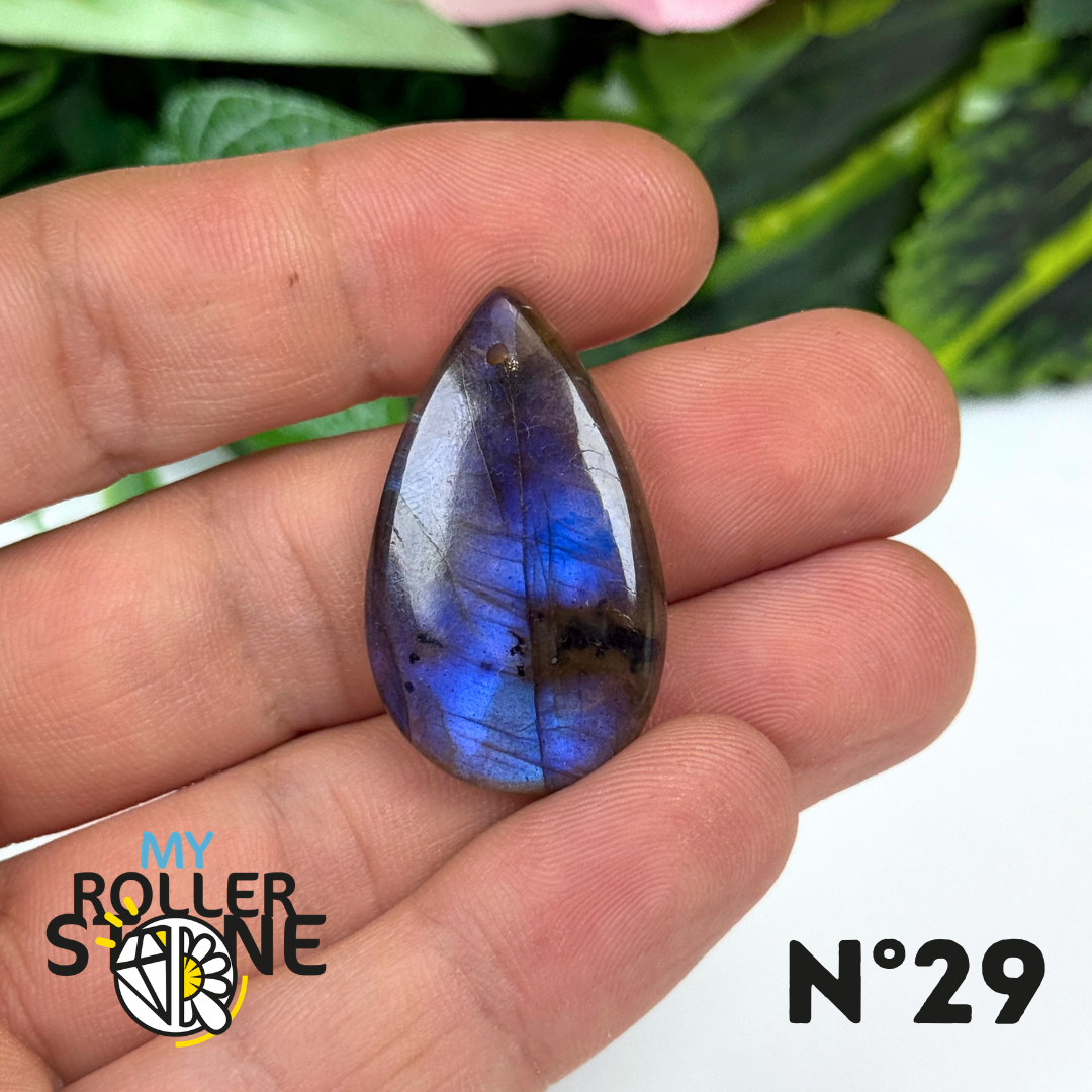 Pendentif Labradorite Blue fire percé 5A