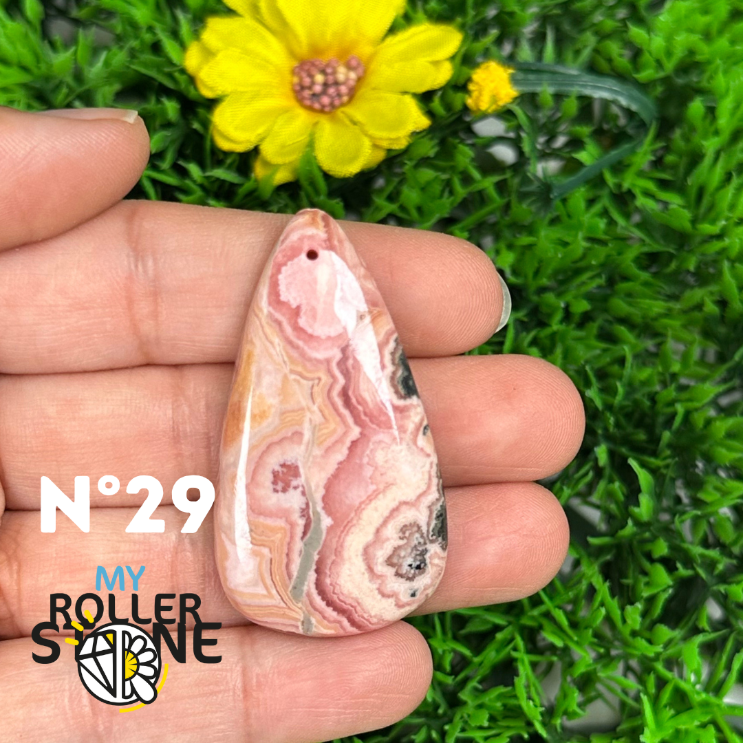 Pendentif Percé Rhodochrosite