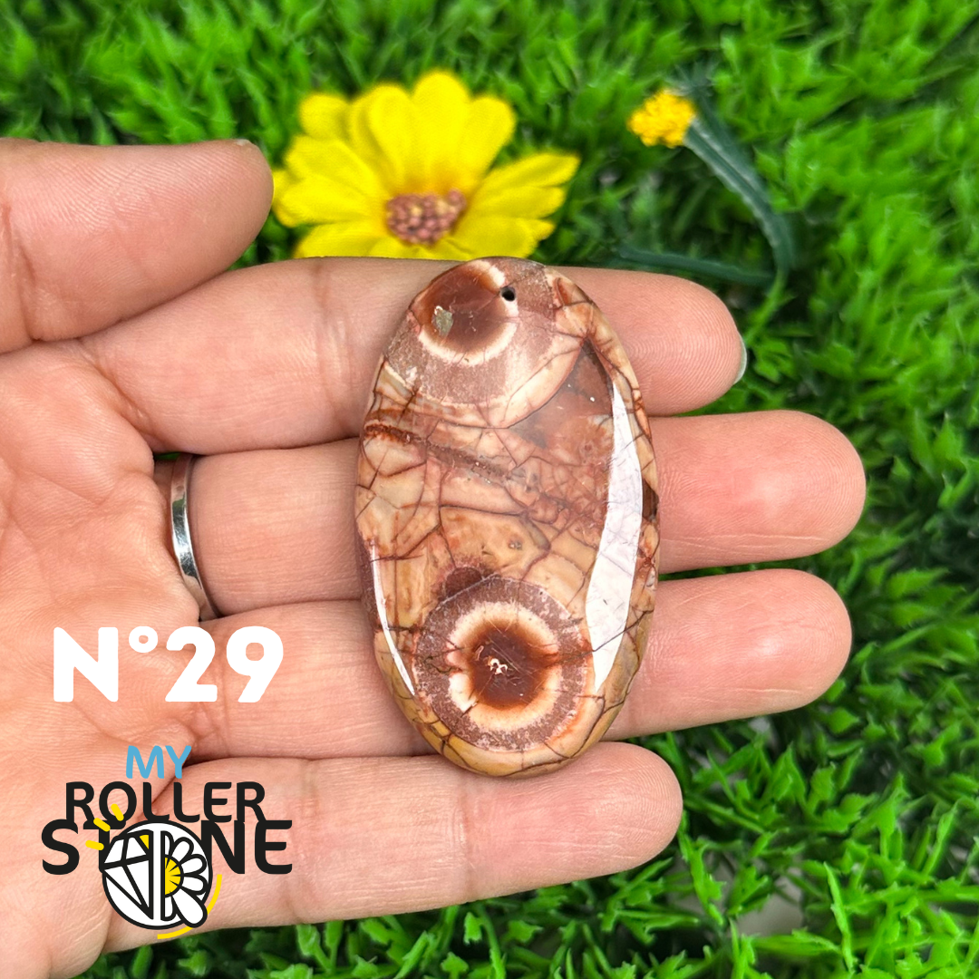 Pendentif Percé en Jaspe Œil d’Oiseau 5A