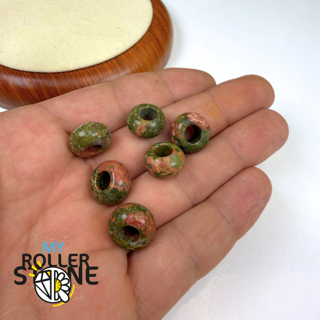 Perle Unakite Grand Trou