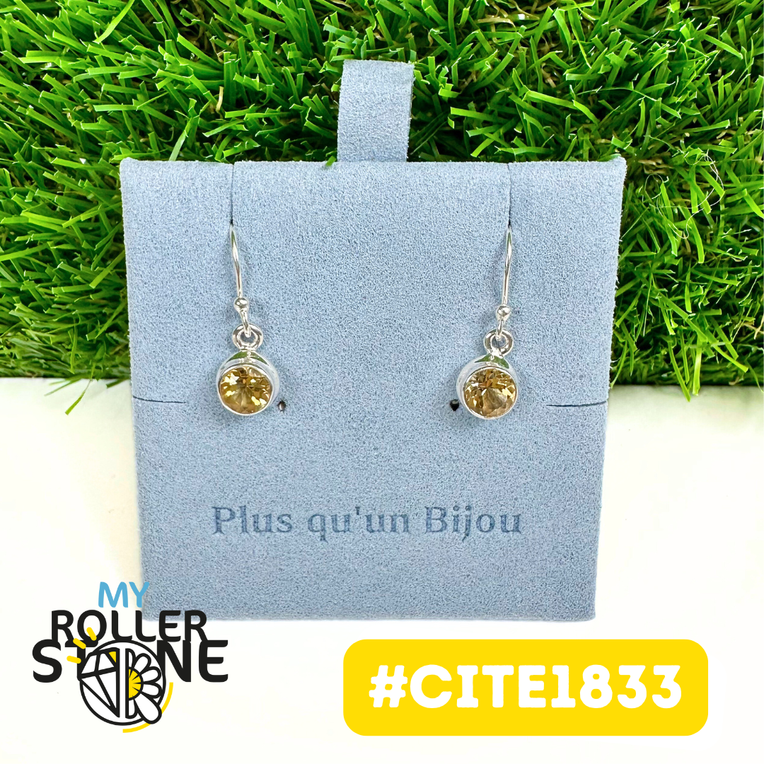 Boucles d'Oreilles Argent 925 Citrine #CITE1833