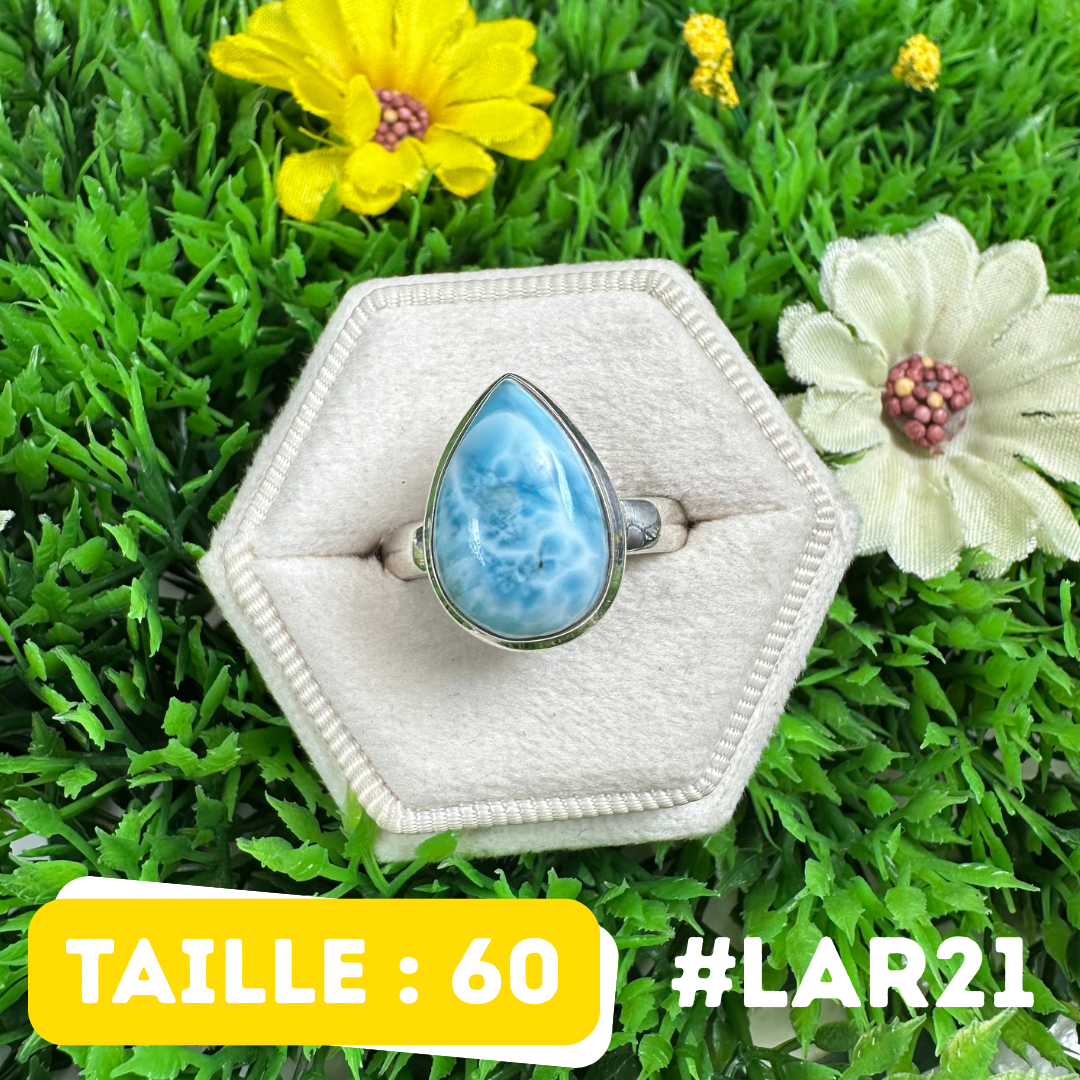 Bague Argent 925 Larimar #LAR21