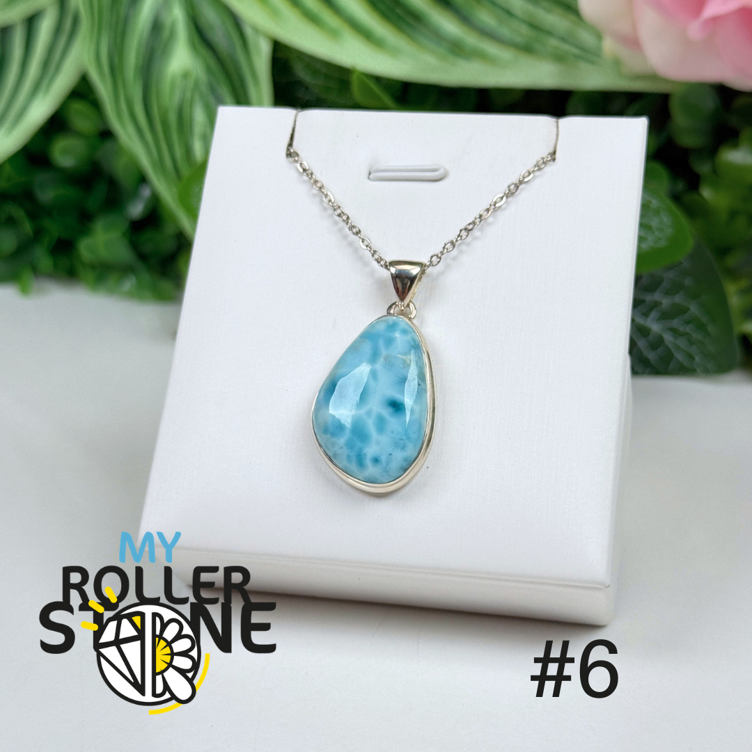 Pendentif argent larimar #RIP6