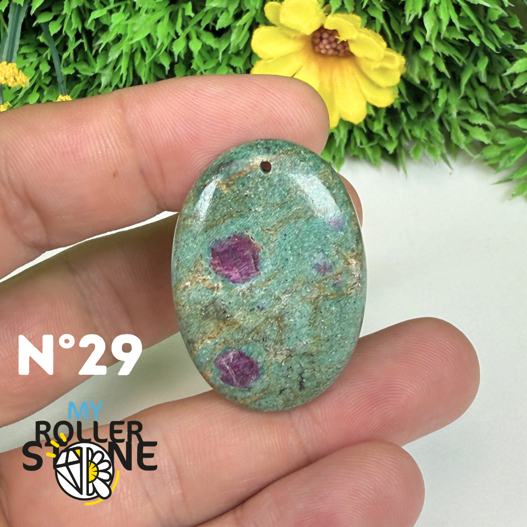 Pendentif percé Ruby Fushiste 5A