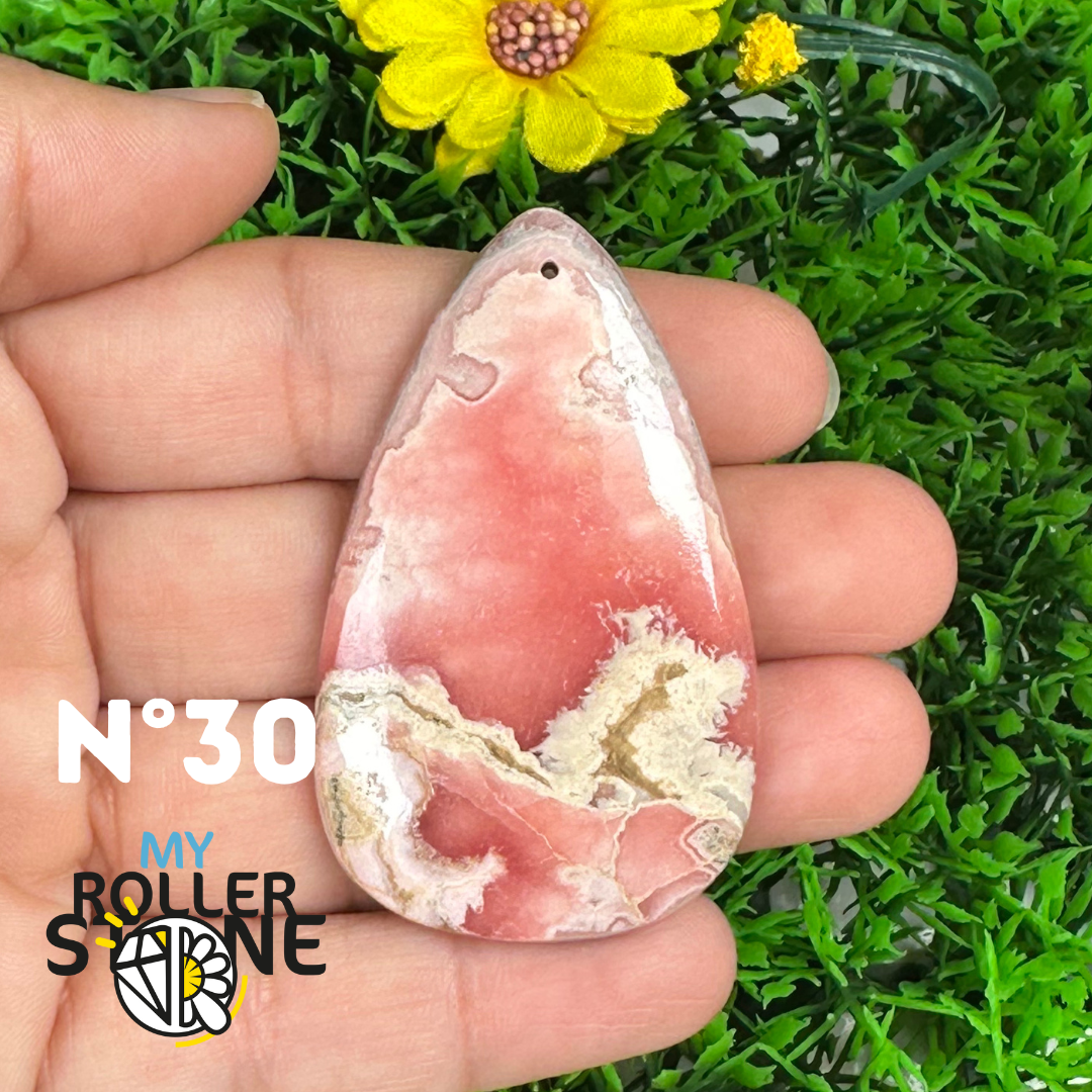 Pendentif Percé Rhodochrosite