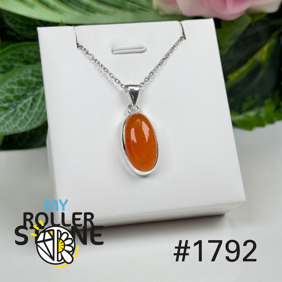 Pendentif argent cornaline #1792