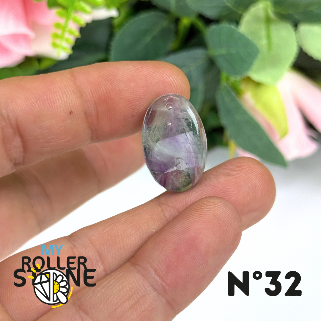 Pendentif percé Fluorite Arc-en-Ciel 5A