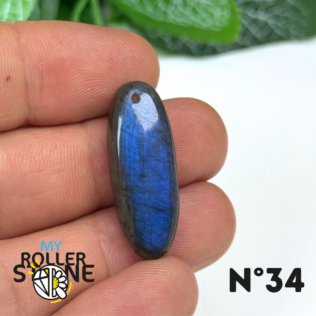 Pendentif Labradorite Blue fire percé 7A