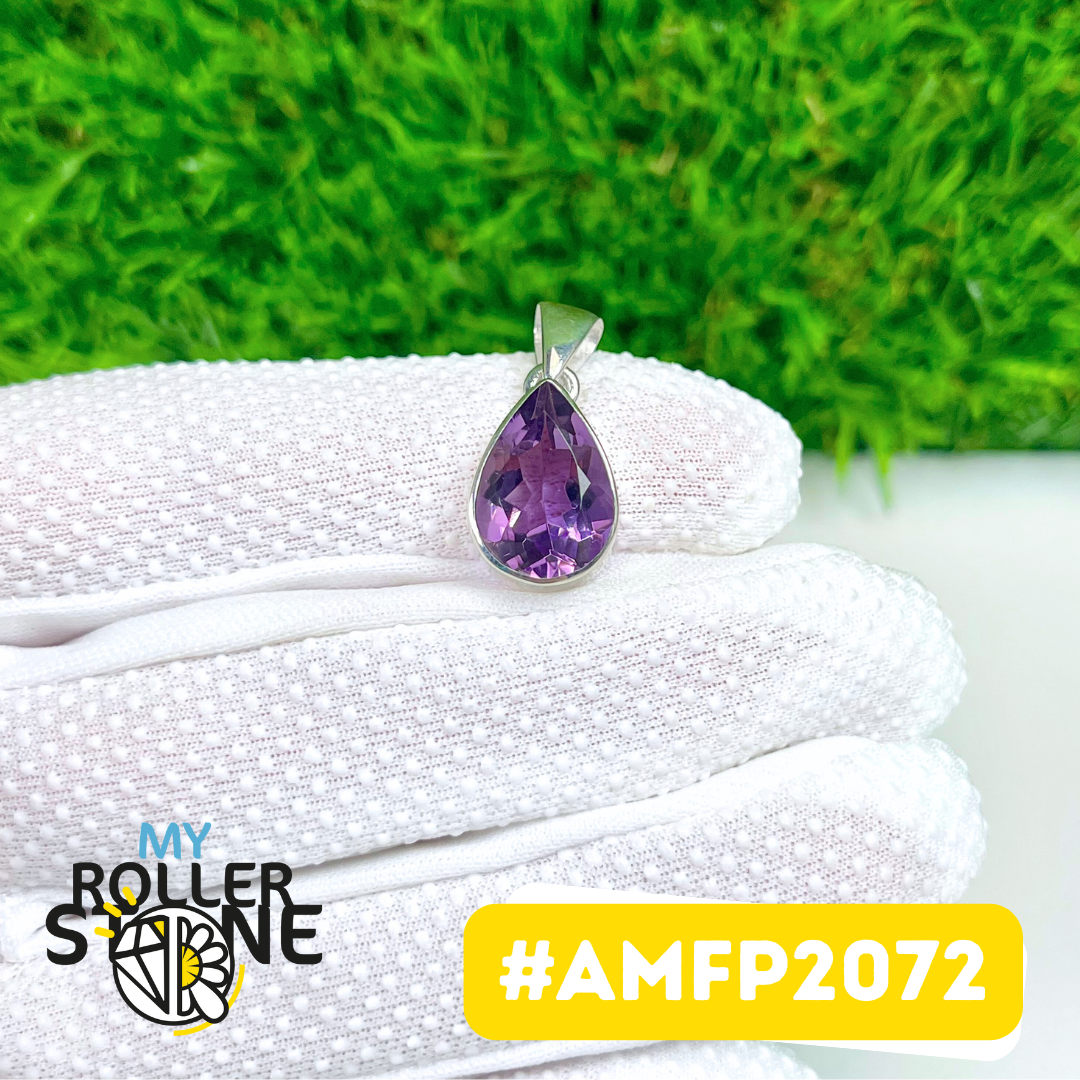 Pendentif Argent 925 Améthyste Facettée #AMFP2072