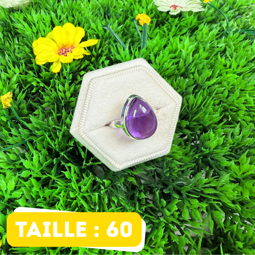 Bague Argent 925 Améthyste #231