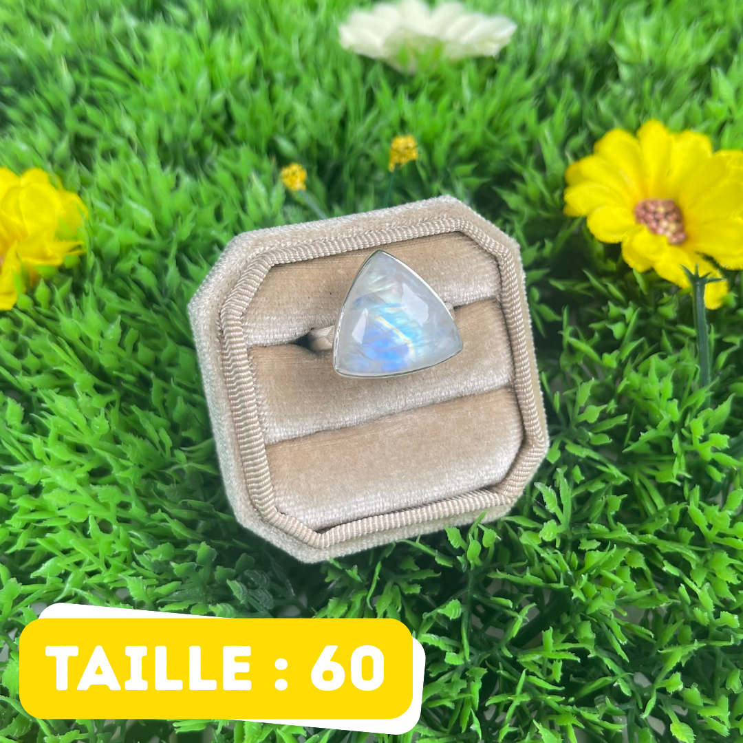 Bague Pierre de Lune Blue Fire #231