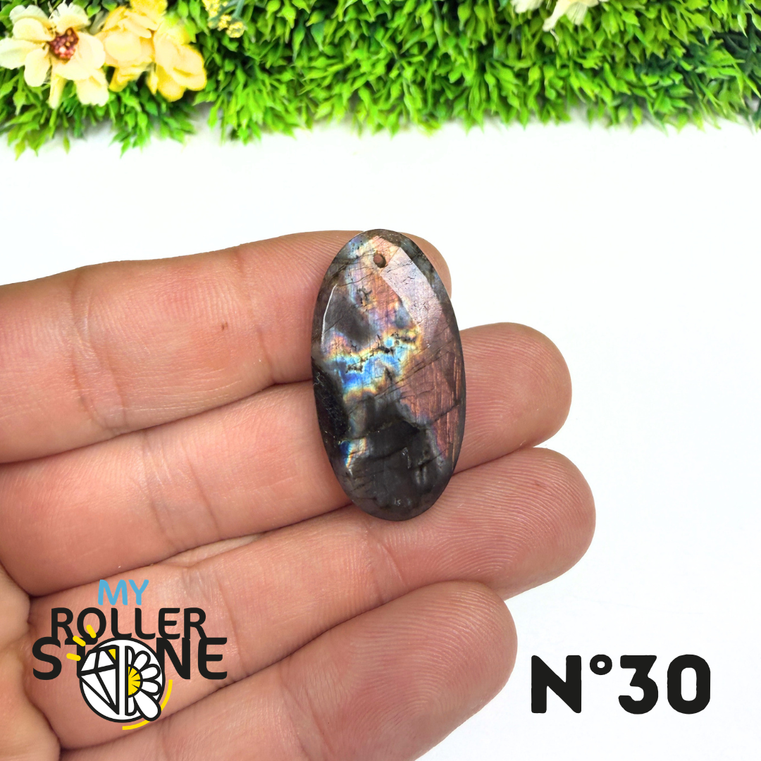 Pendentif Percé Spectrolite Violette