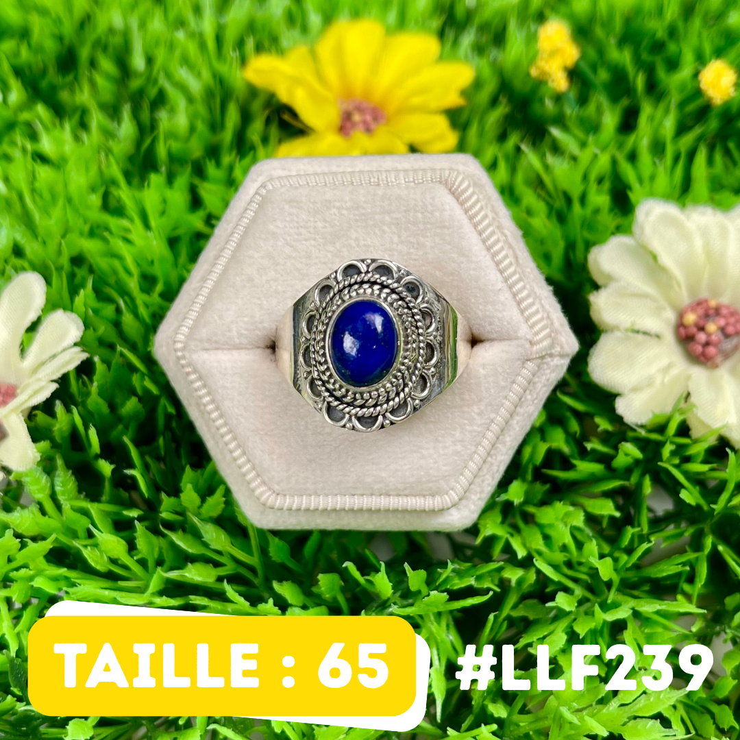 Bague Argent 925 Lapis Lazuli #LLF239