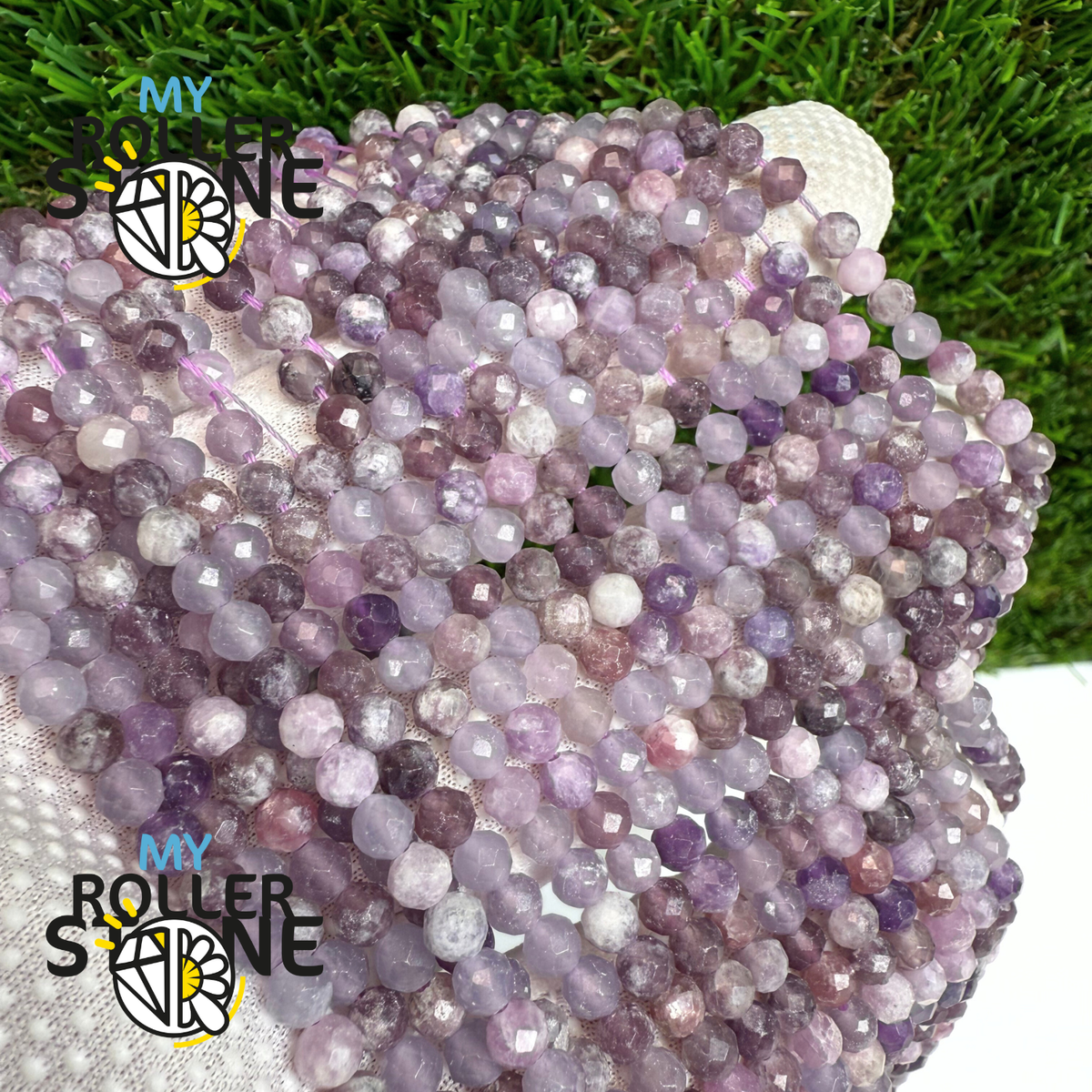 Perle facettée Lépidolite 4MM