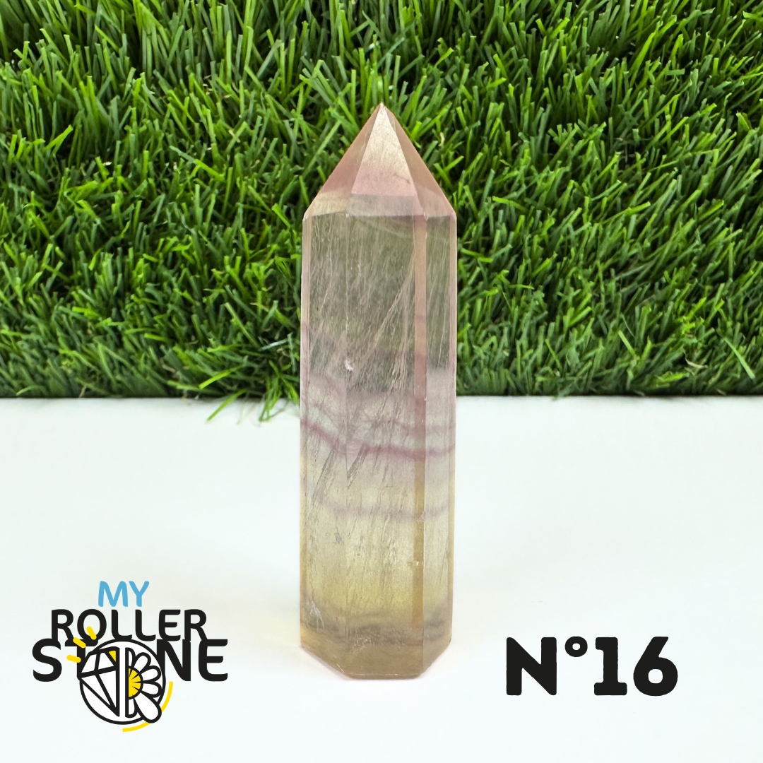 Pointes Pierre Fluorite Arc-en-Ciel Pastel