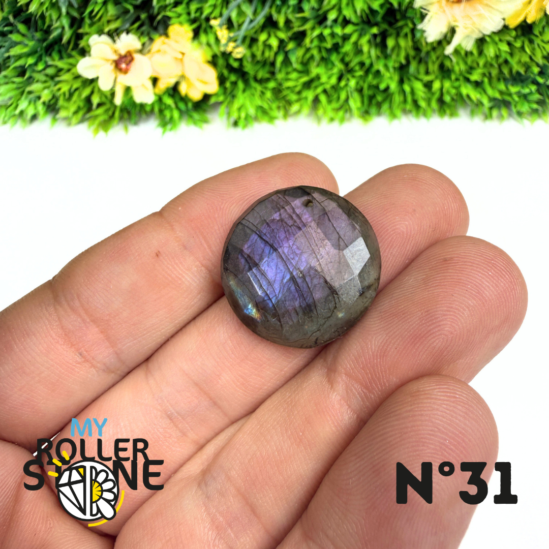 Pendentif Percé Spectrolite Violette