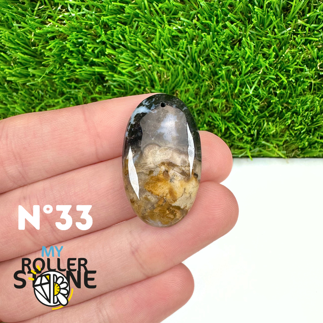 Pendentif Agate Racine de Palmier