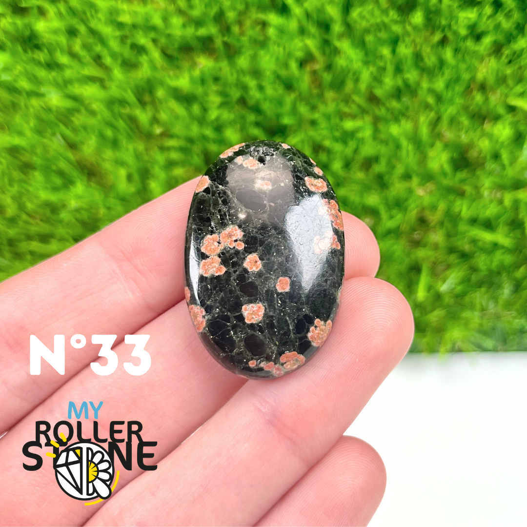 Pendentif Obsidienne Fleurie percé