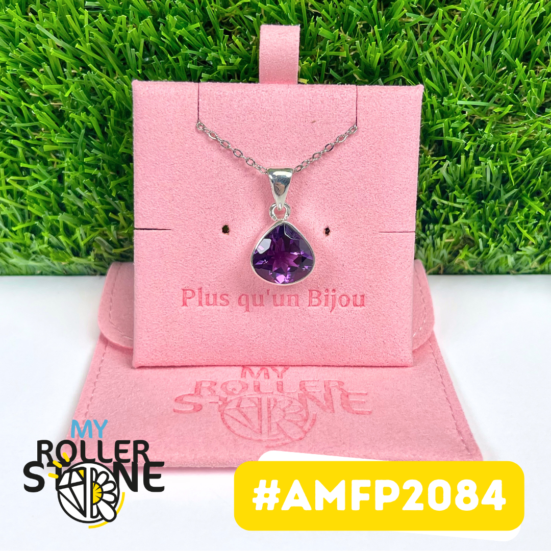 Pendentif Argent 925 Améthyste Facettée #AMFP2084