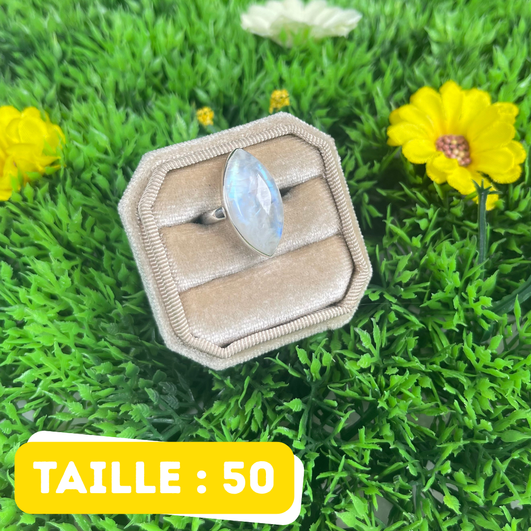 Bague Pierre de Lune Blue Fire #232