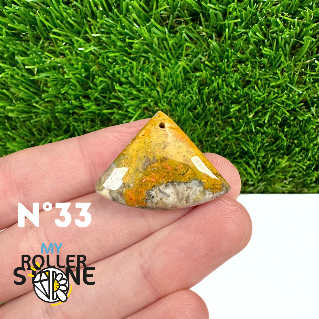 Pendentif Jaspe Bumblebee Néo 5A Percé