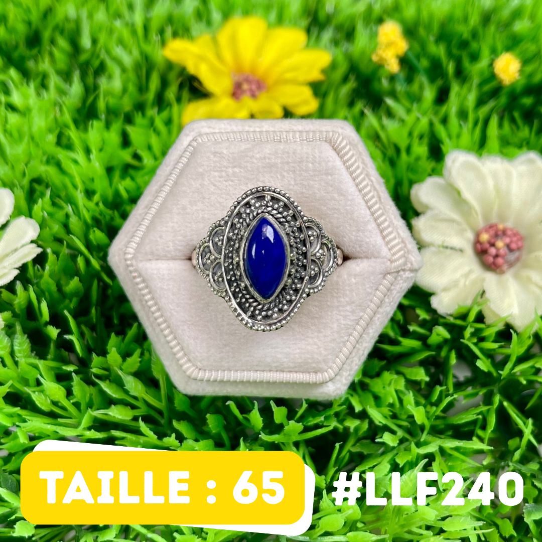 Bague Argent 925 Lapis Lazuli #LLF240