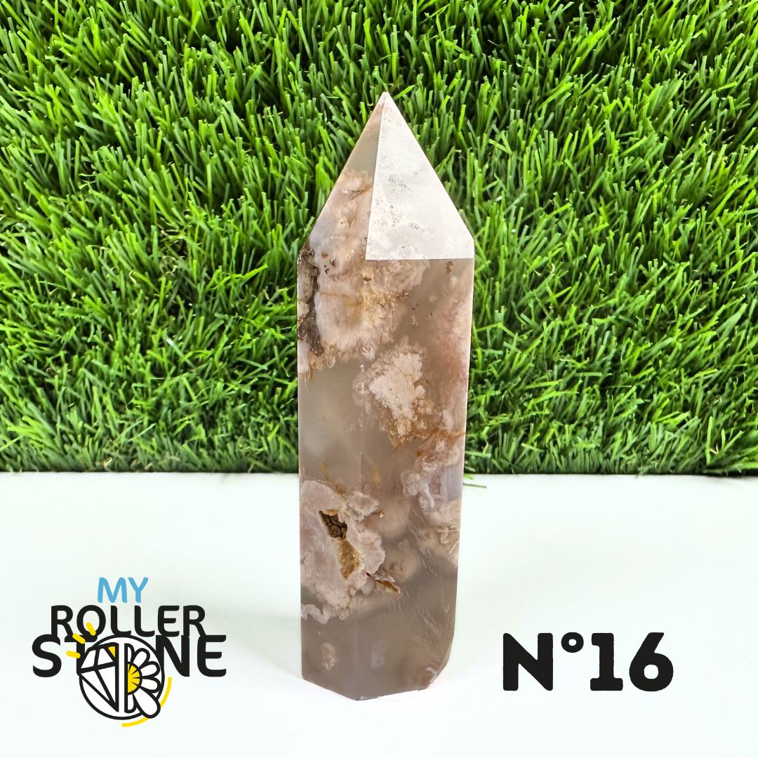 Pointes Pierre Agate Fleur