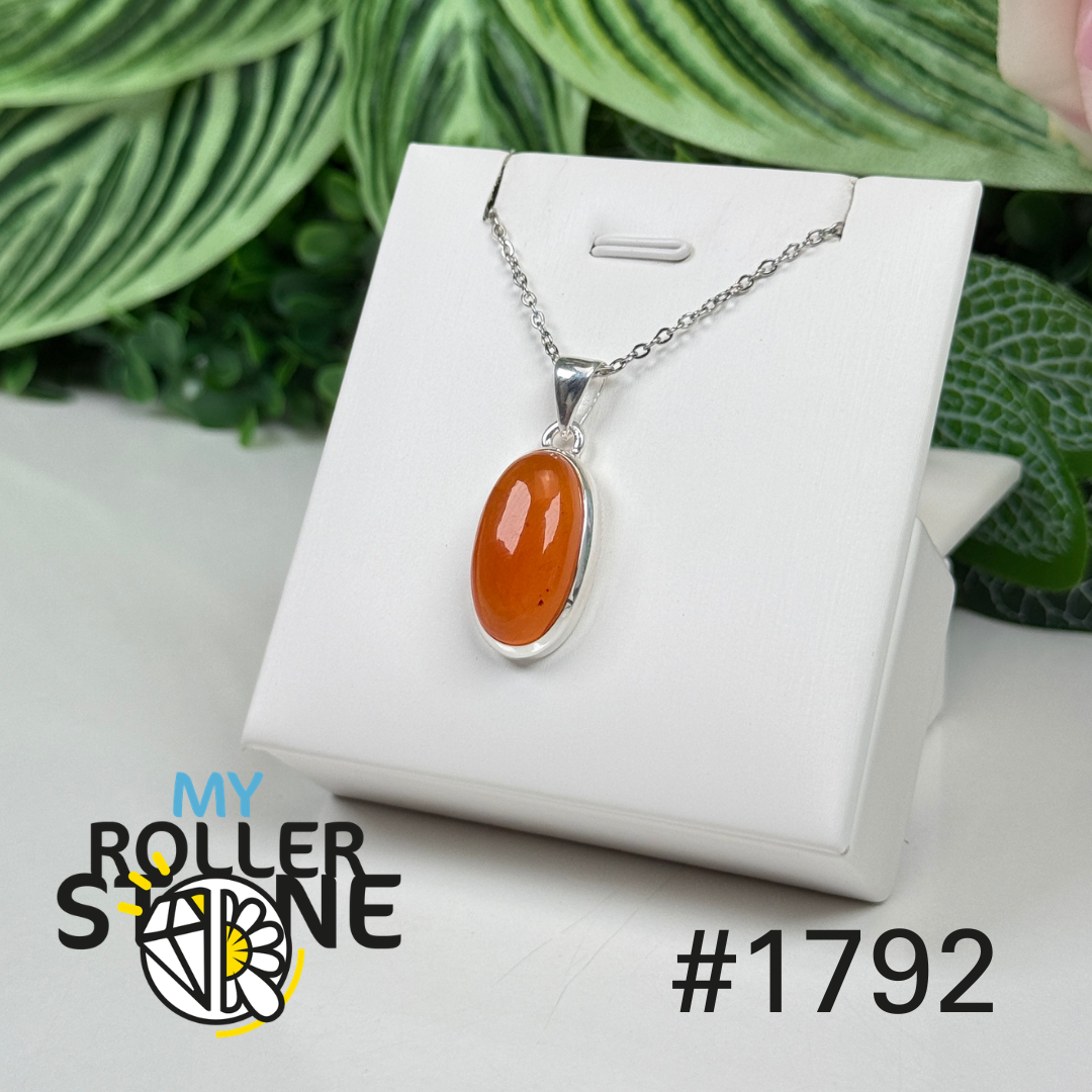 Pendentif argent cornaline #1792