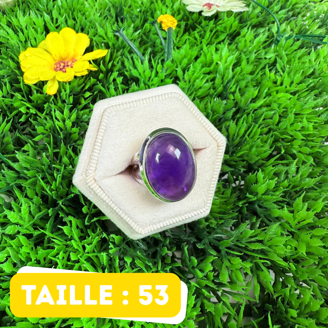 Bague Argent 925 Améthyste #232