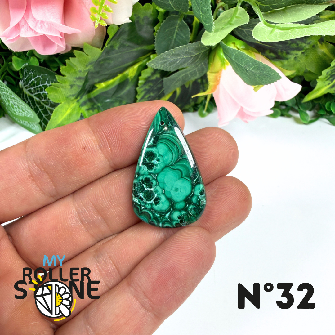 Pendentif Malachite Percé 5A