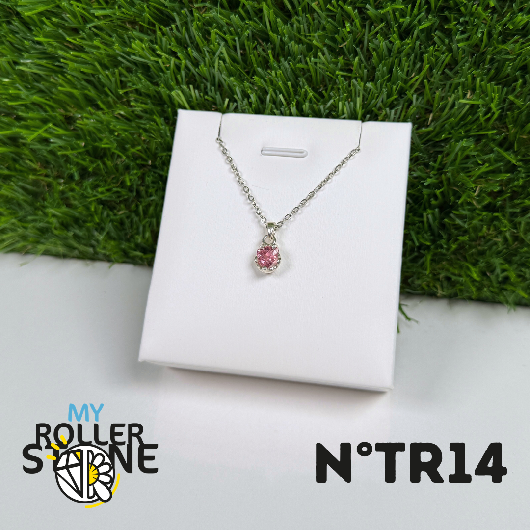 Pendentif Tourmaline Rose (Rubellite) – Argent 925- #14