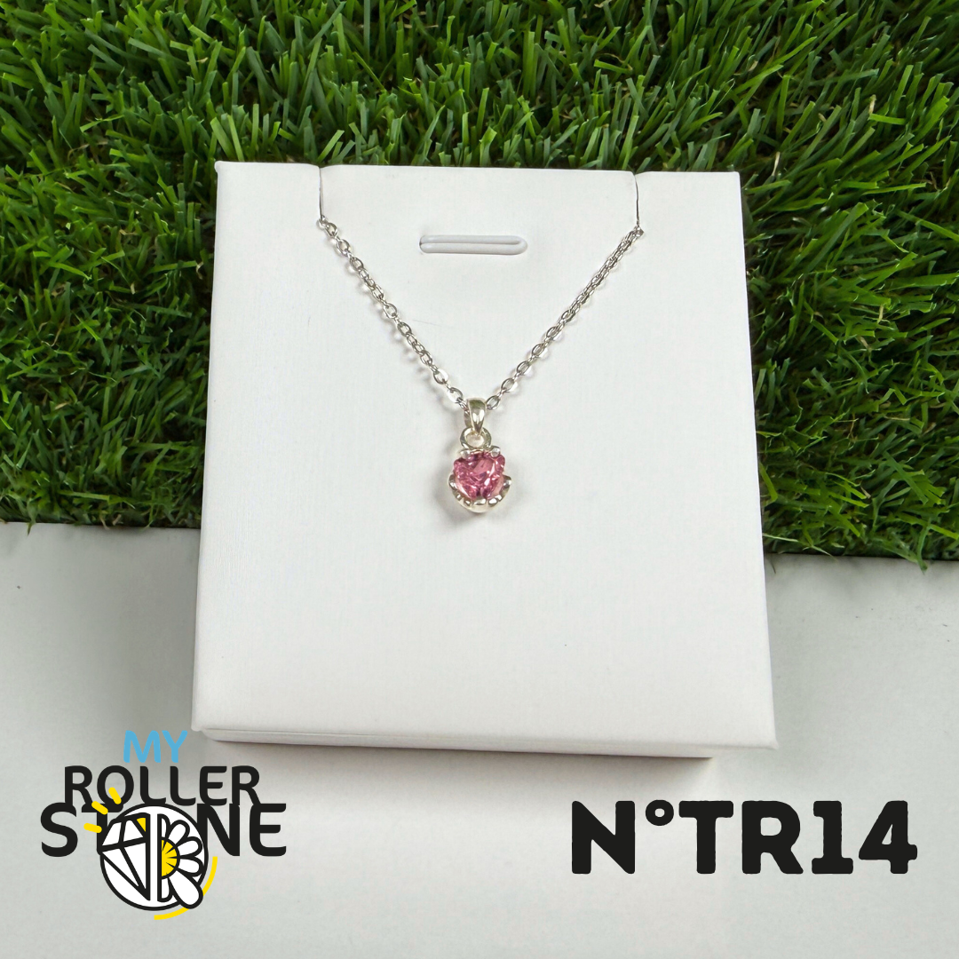 Pendentif Tourmaline Rose (Rubellite) – Argent 925- #14