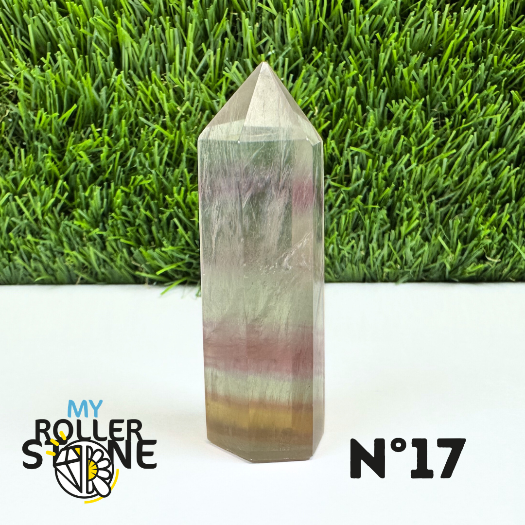 Pointes Pierre Fluorite Arc-en-Ciel Pastel