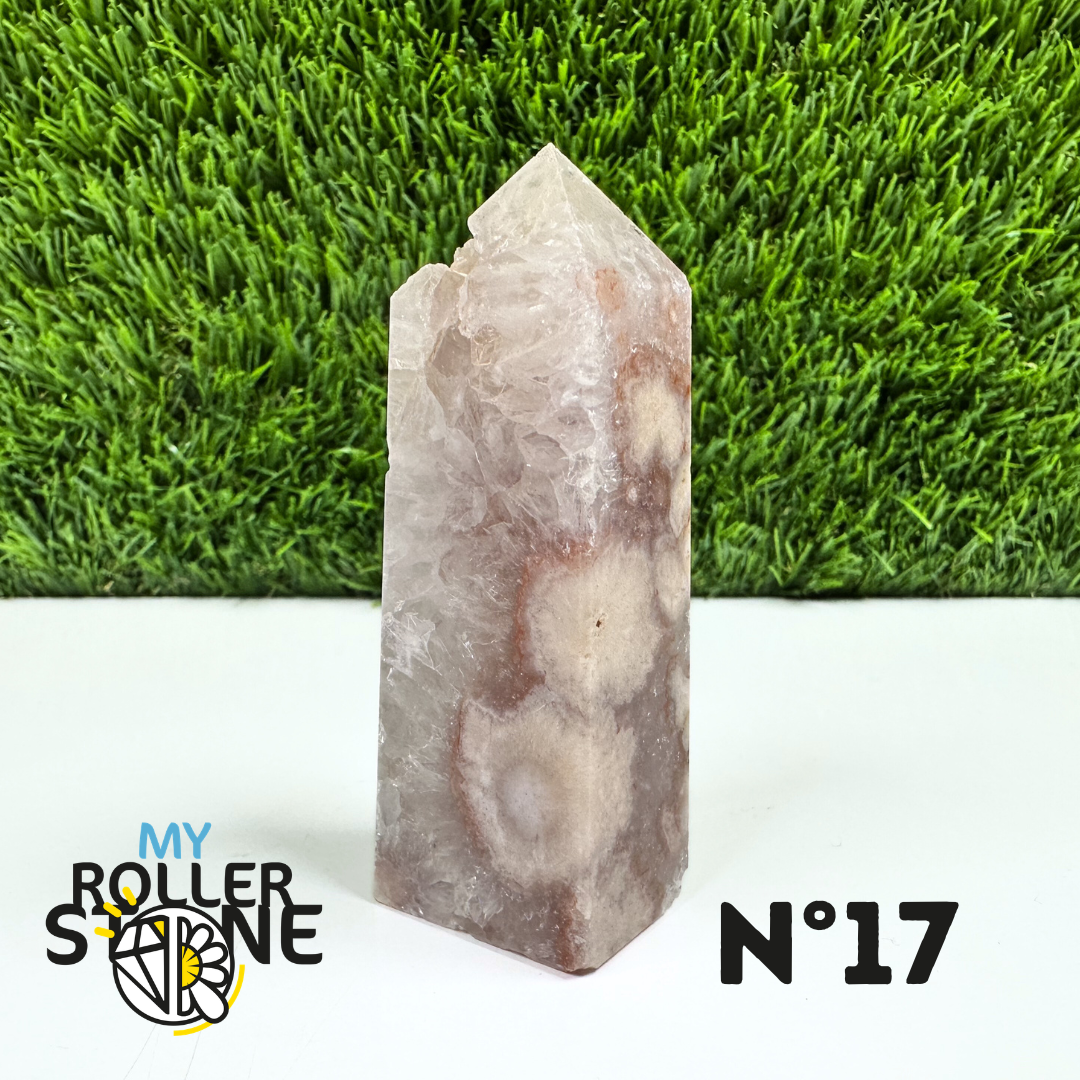 Pointes Pierre Rectangulaire Agate Fleur