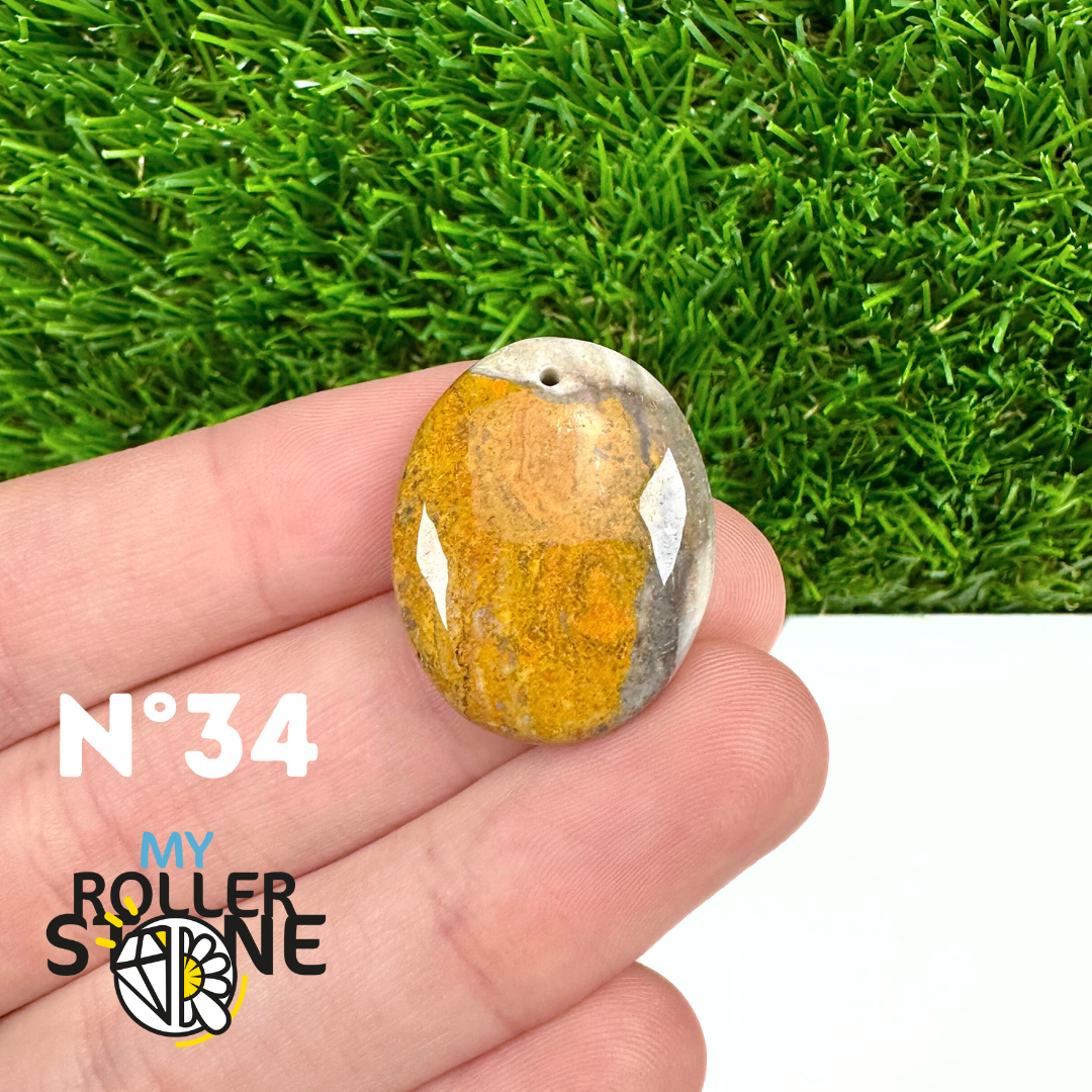 Pendentif Jaspe Bumblebee Néo 5A Percé