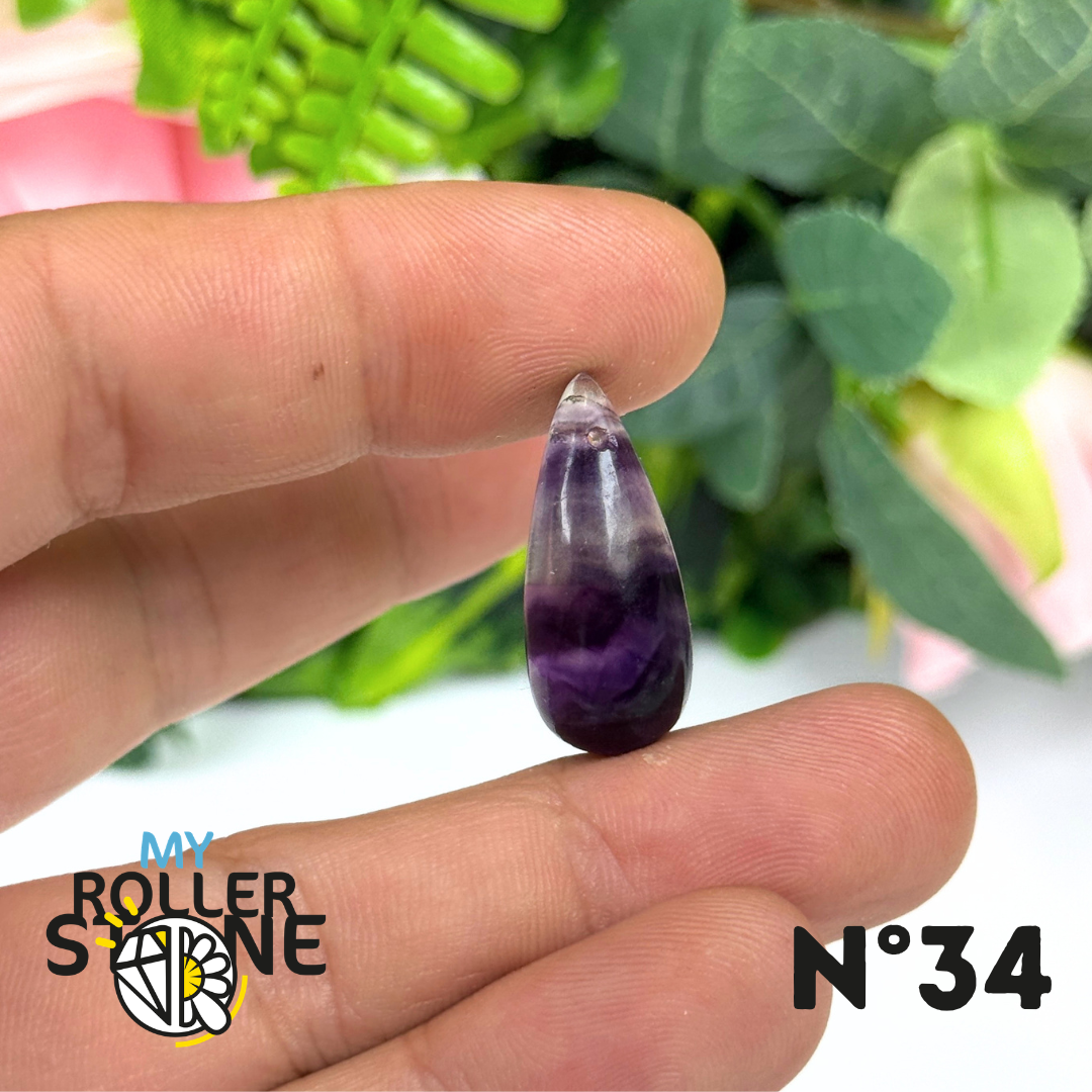 Pendentif percé Fluorite Arc-en-Ciel 5A