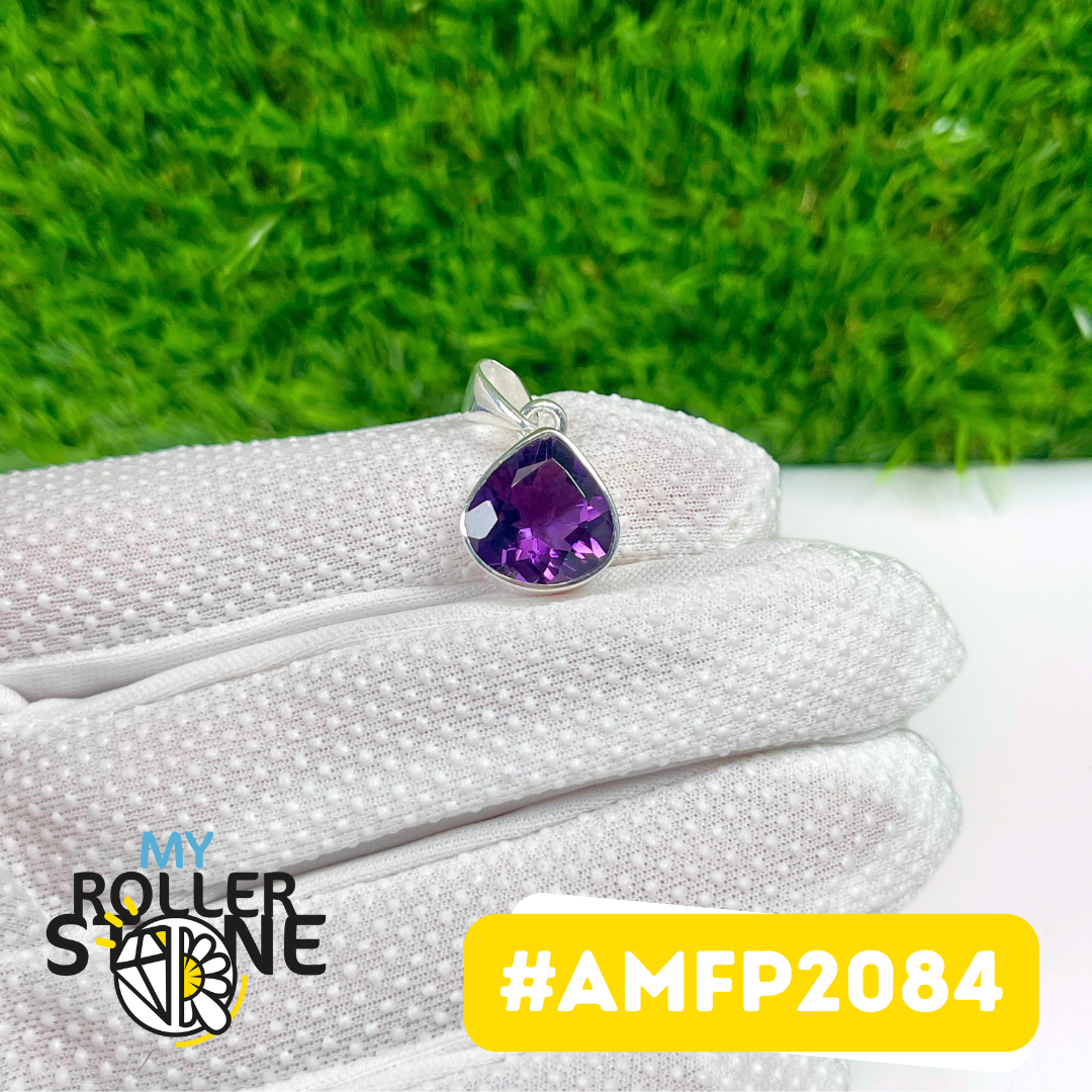 Pendentif Argent 925 Améthyste Facettée #AMFP2084