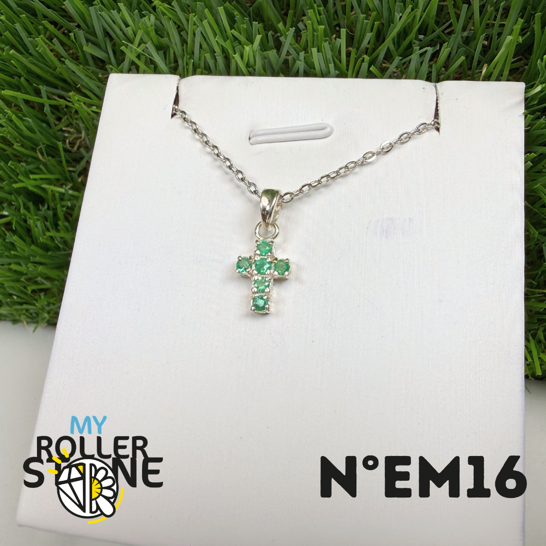 Pendentif Émeraude du Brésil Argent 925 #EM16