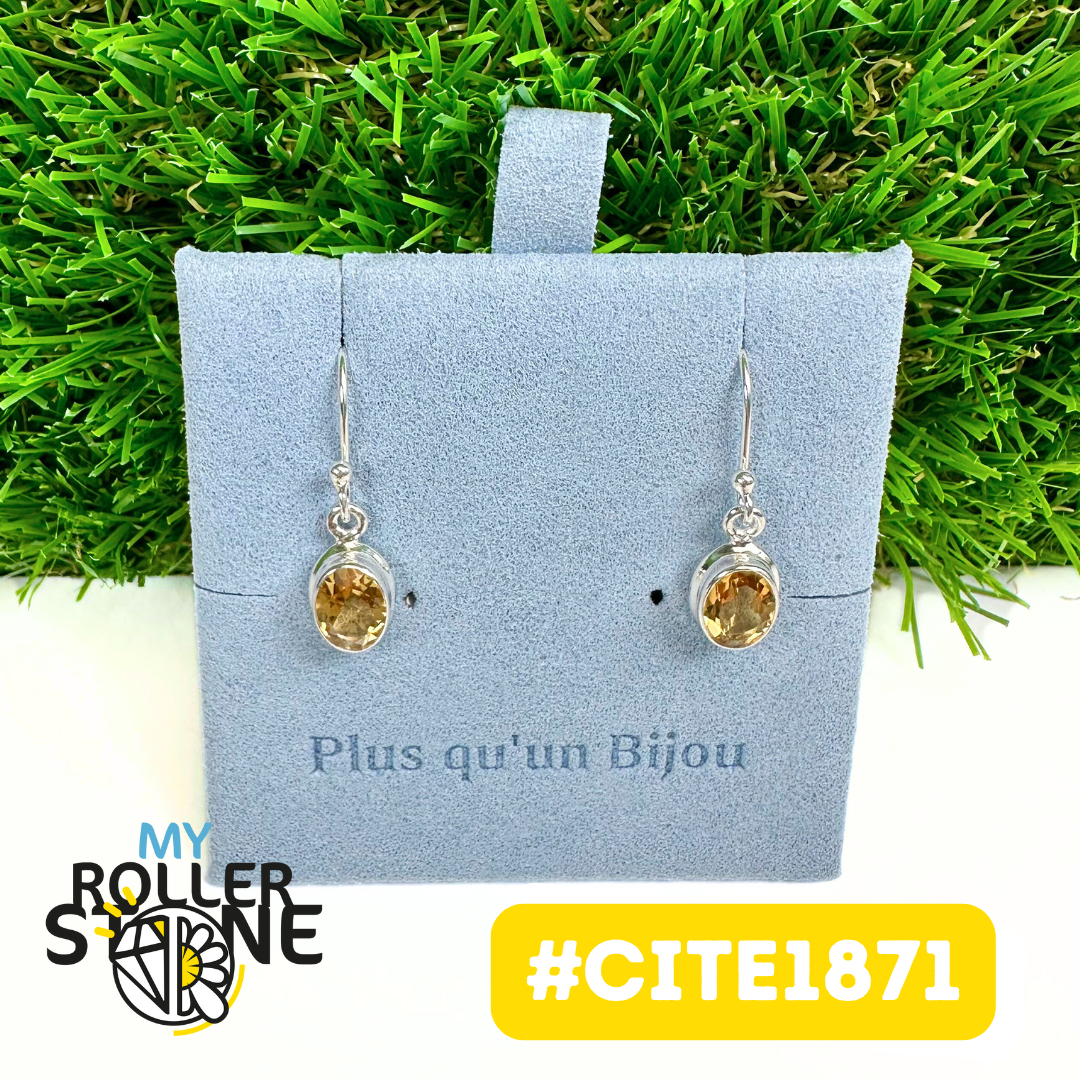 Boucles d'Oreilles Argent 925 Citrine #CITE1871