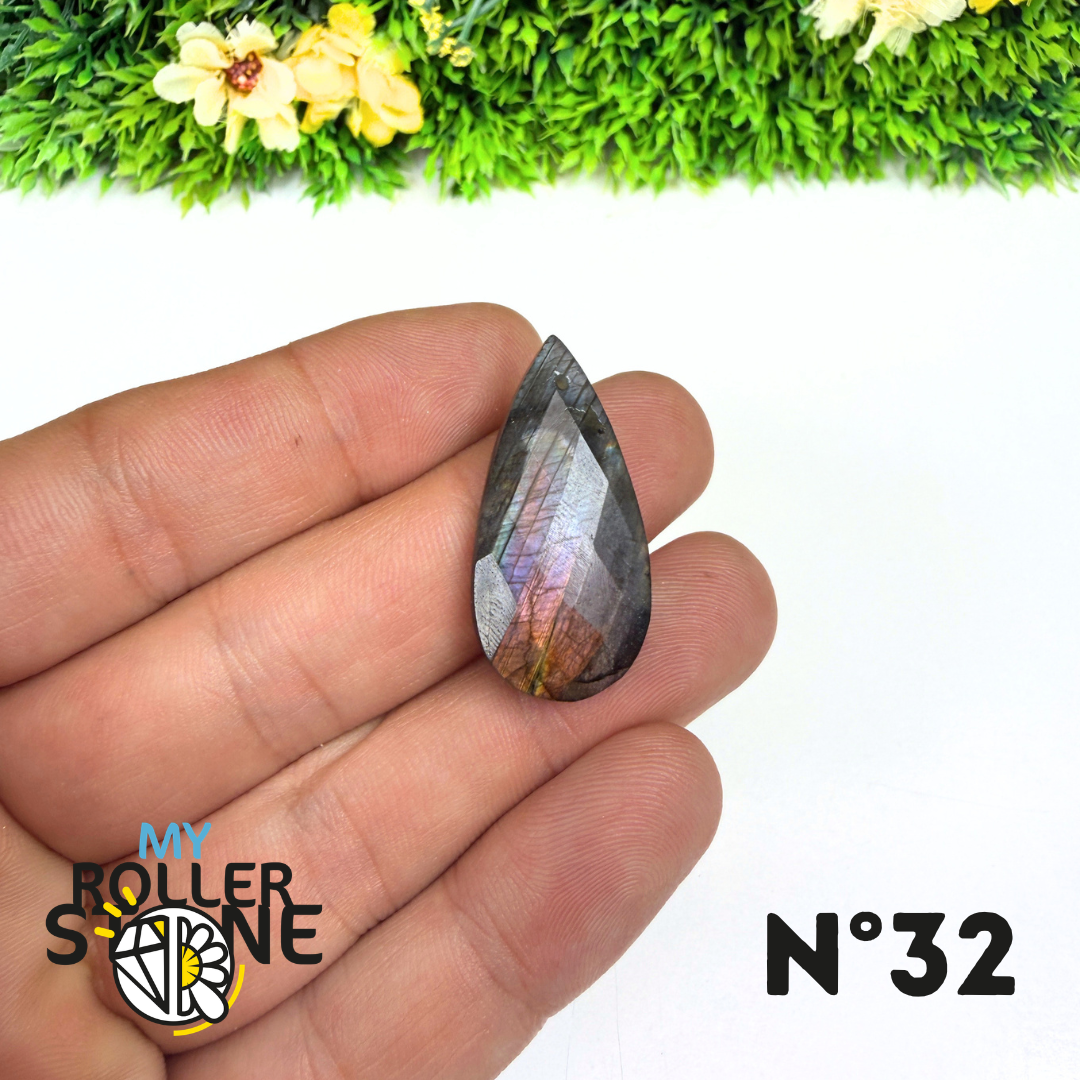 Pendentif Percé Spectrolite Violette