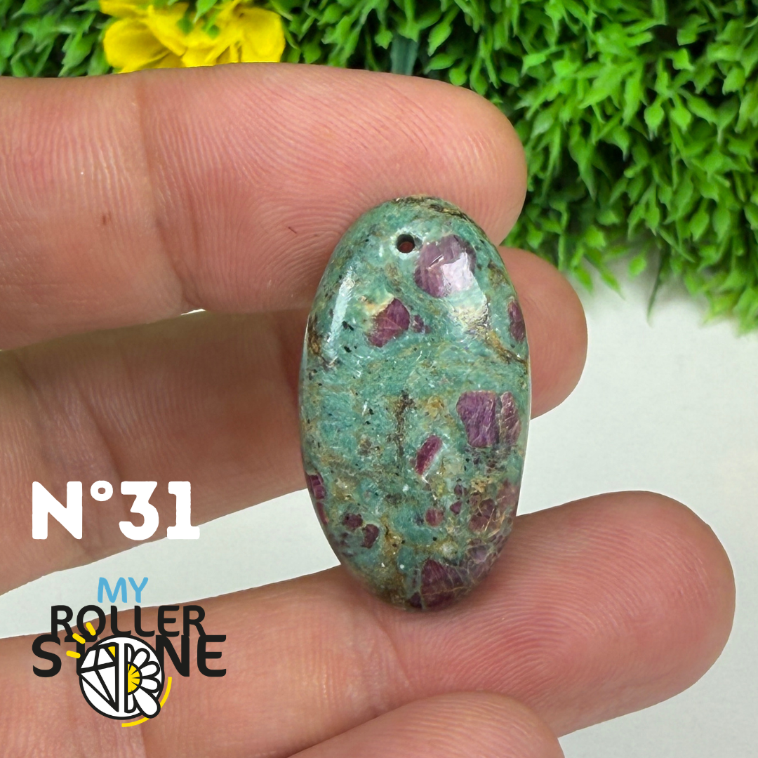 Pendentif percé Ruby Fushiste 5A