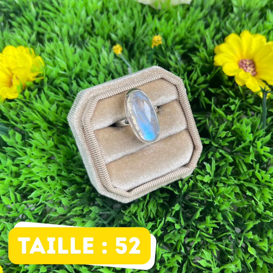 Bague Pierre de Lune Blue Fire #234