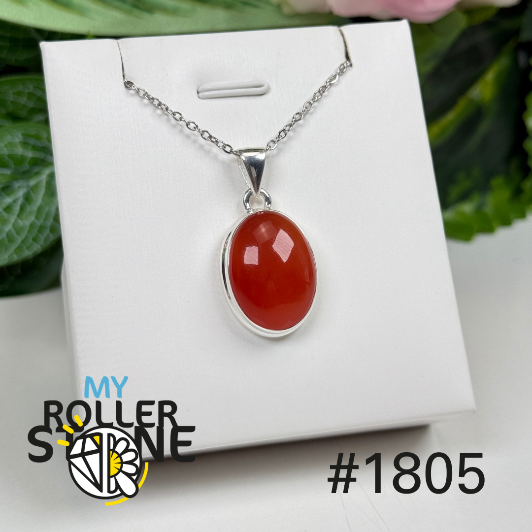 Pendentif argent cornaline #1805