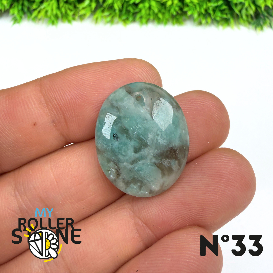 Pendentif Percé Amazonite et Quartz Fumé (Rare)