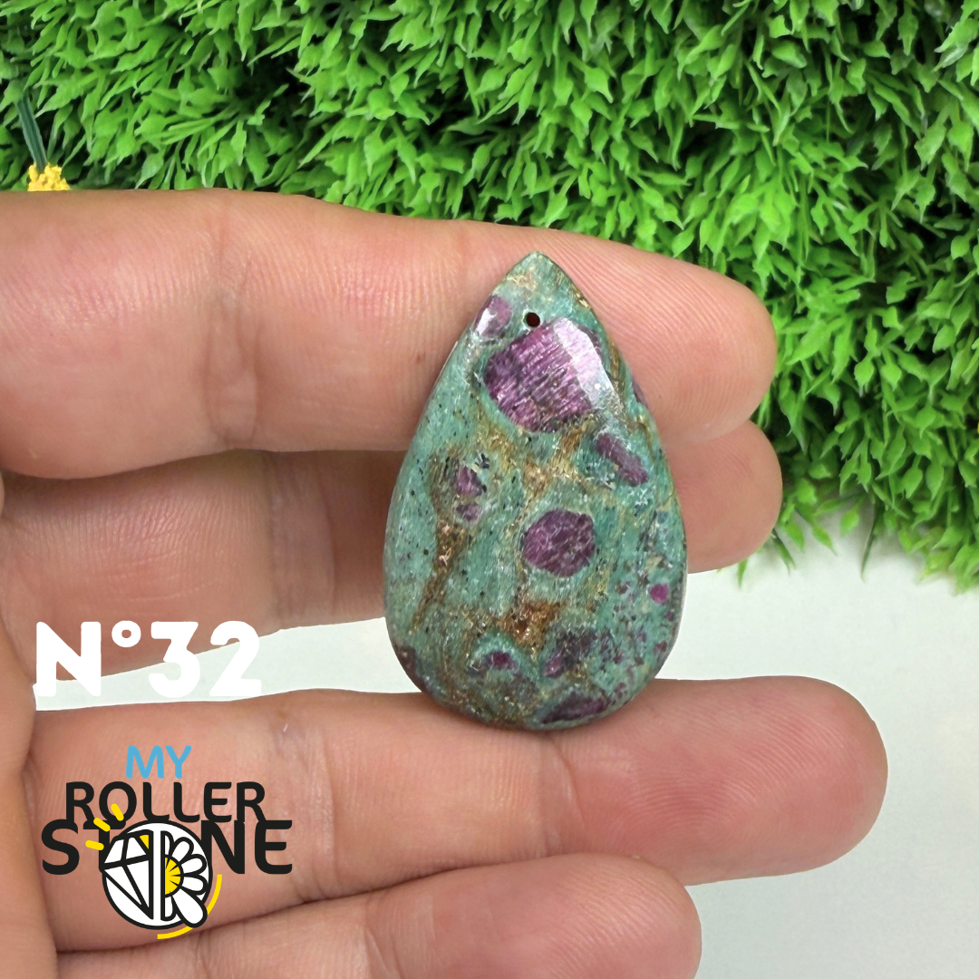 Pendentif percé Ruby Fushiste 5A