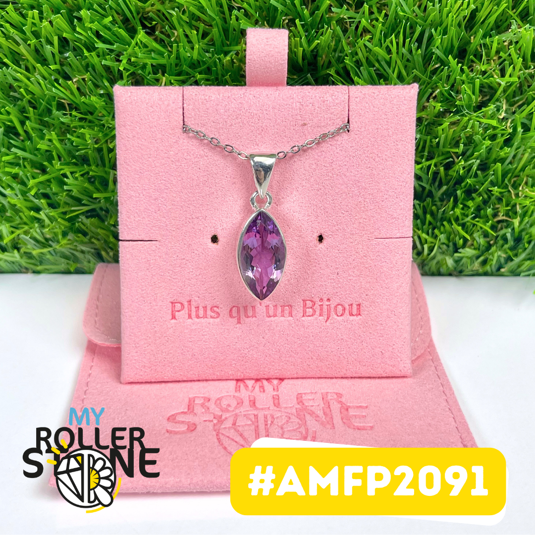 Pendentif Argent 925 Améthyste Facettée #AMFP2091
