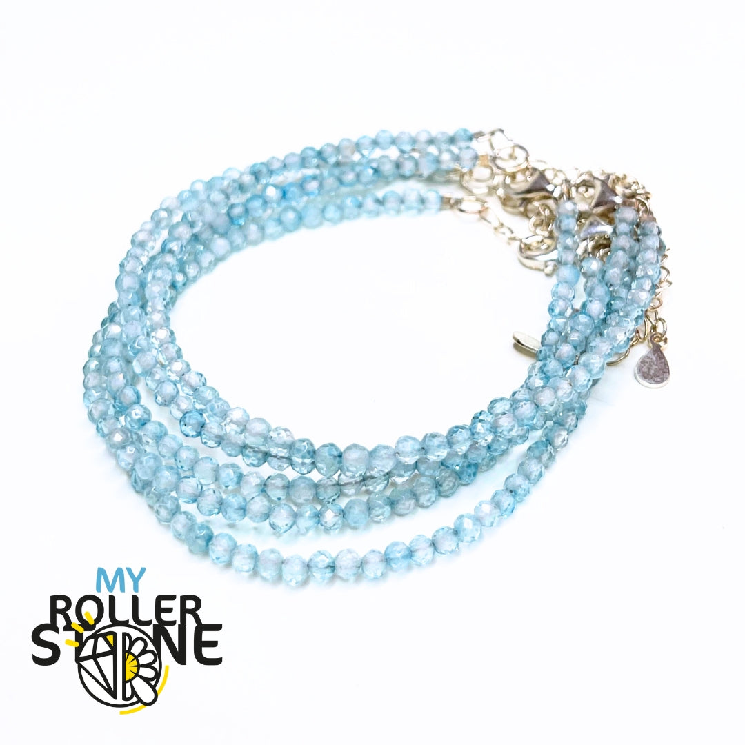 Bracelet Apatite Clair fermoir Argent