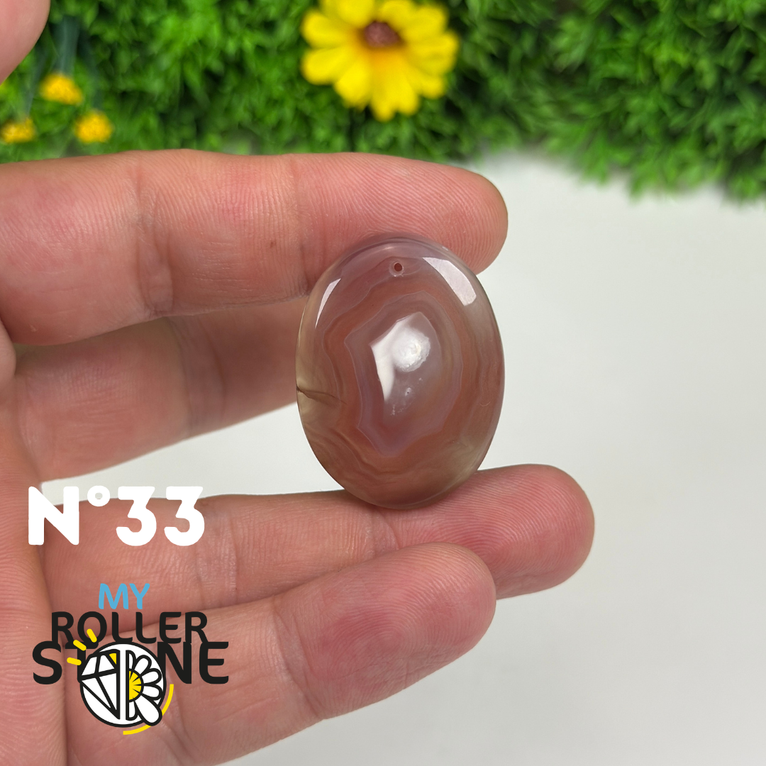 Pendentif percé Agate du Botswana 5A
