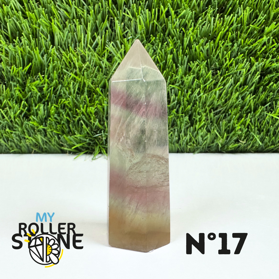 Pointes Pierre Fluorite Arc-en-Ciel Pastel